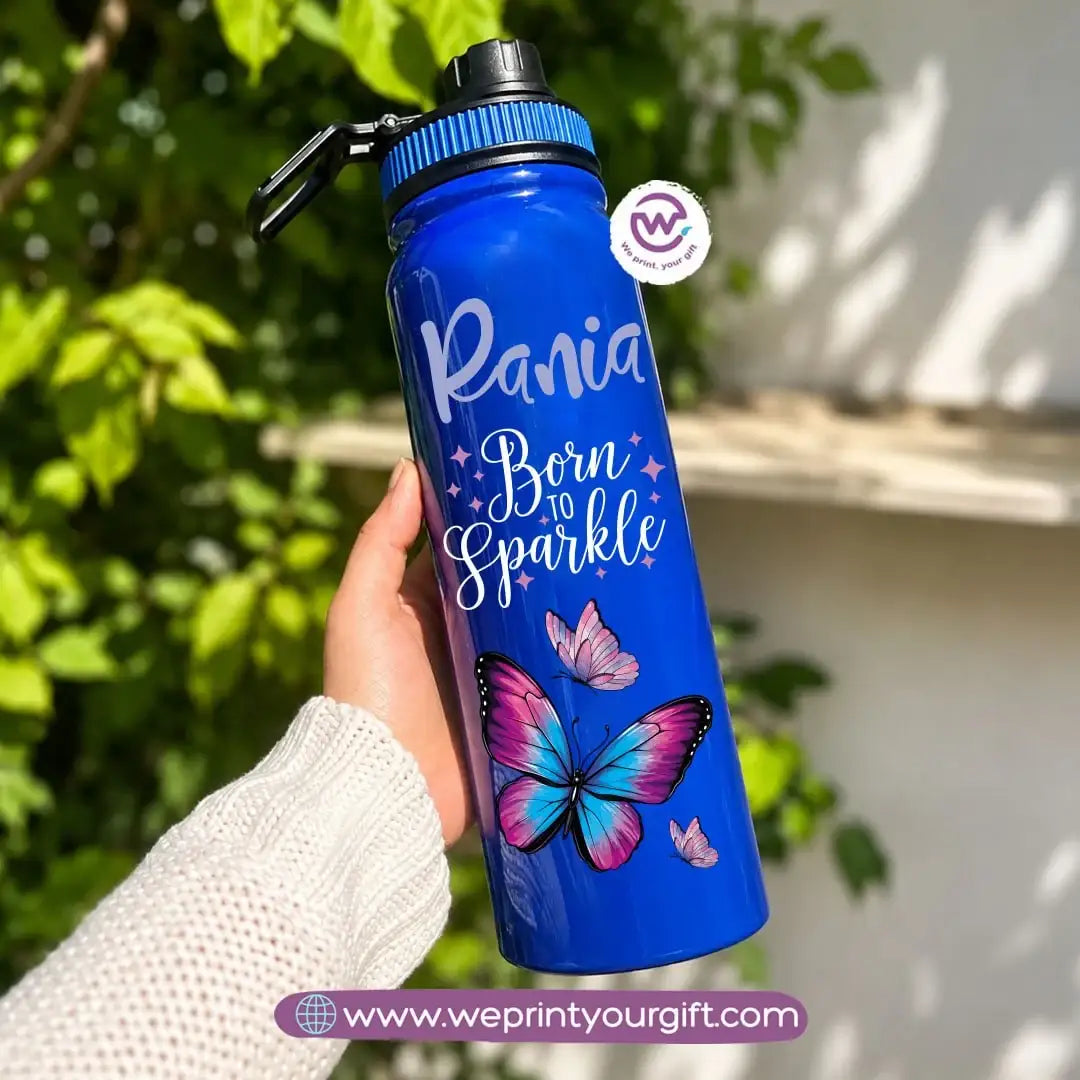 Sports Thermal Bottle with Butterfly & Motivational Designs – 800 ml & 1000 ml