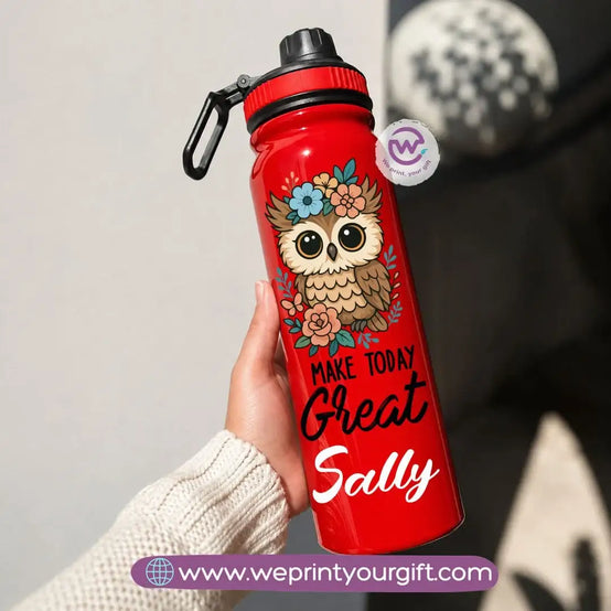 Sports Thermal Bottle with Cute Owl Designs – 800 ml & 1000 ml