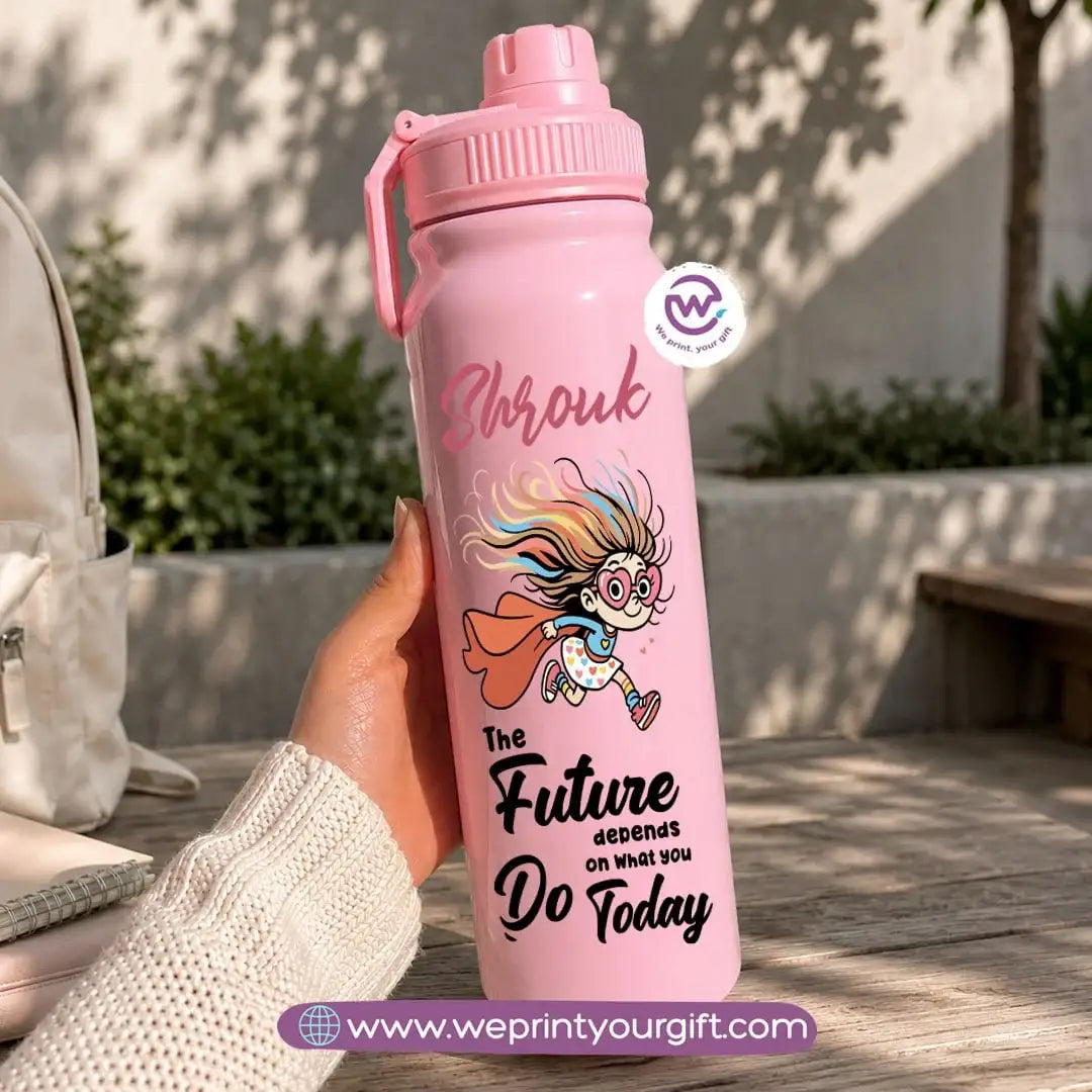 Sports Thermal Bottle with Beautiful Girl Designs – 800 ml & 1000 ml