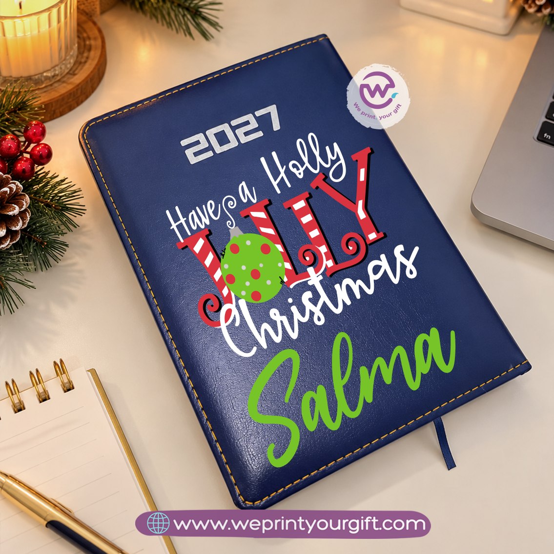 Christmas Wonderland 2027 Planner – Personalized Daily Diary with Festive Holiday Cover Designs