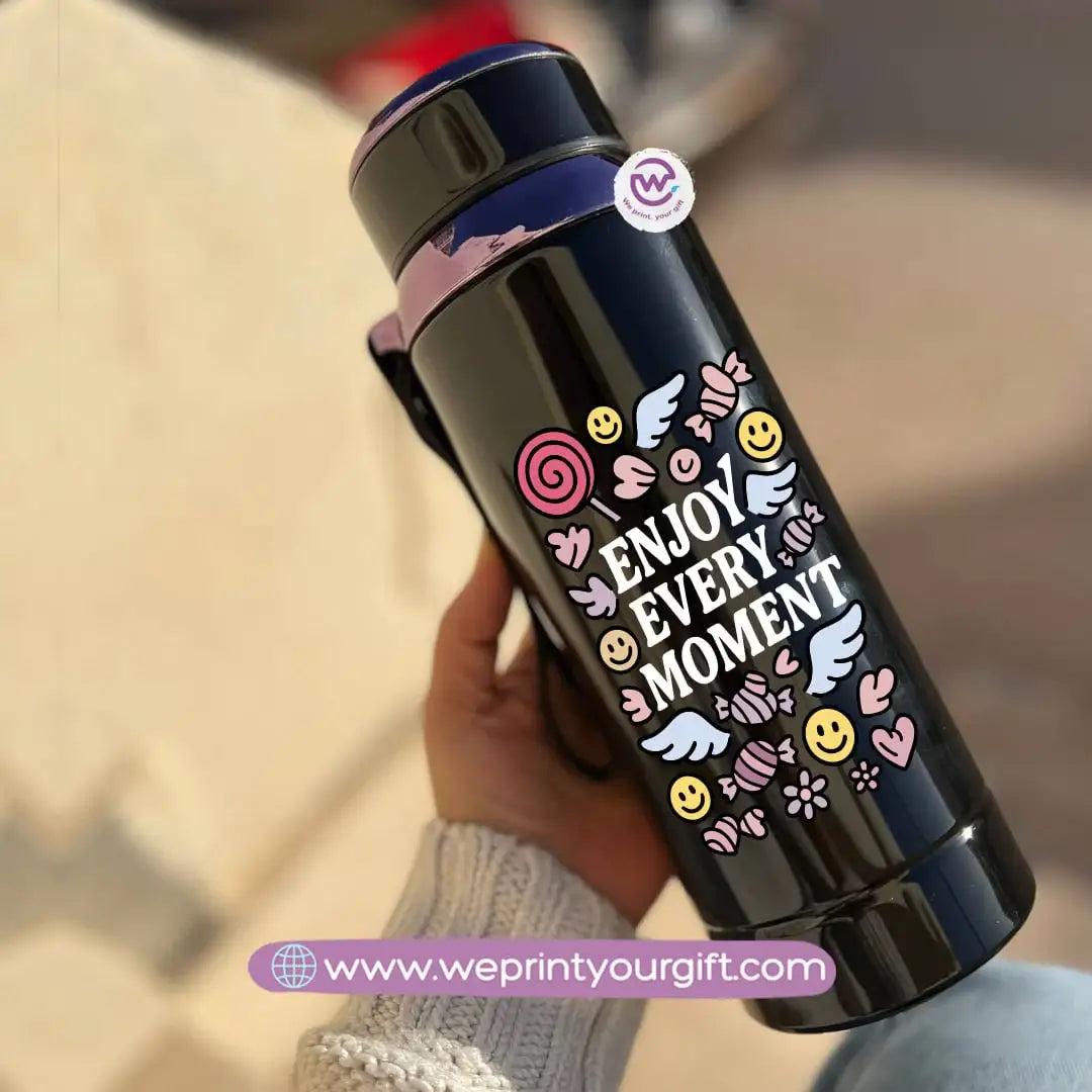 Thermal Bottle Stainless Steel with Infuser – 800ml | Motivational Doodle Design - WE PRINT