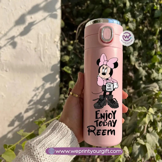 Stainless Steel Thermal Mug with Digital Temperature Display – 420ml -Minnie Mouse - WE PRINT