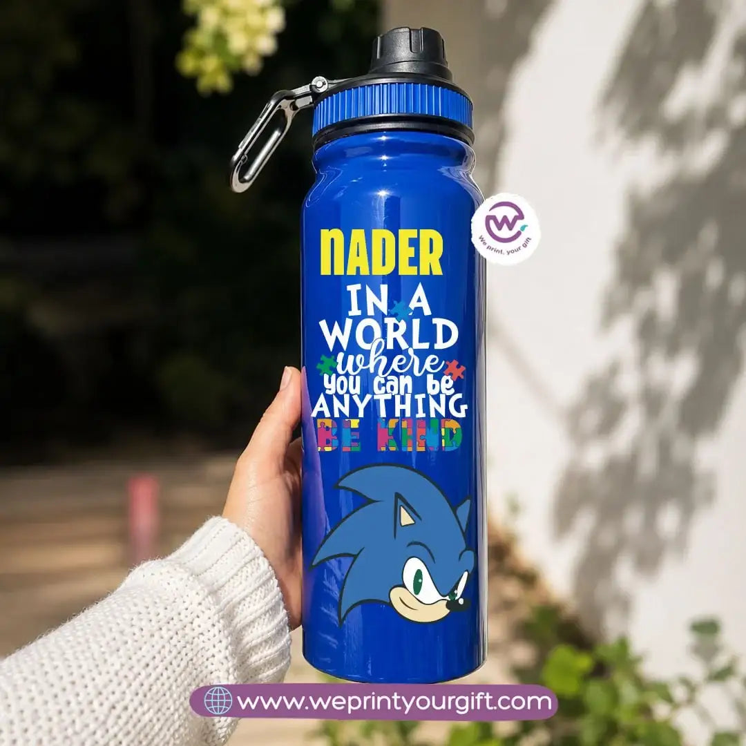 Sports Thermal Bottle with Sonic Cartoon Designs – 800 ml & 1000 ml