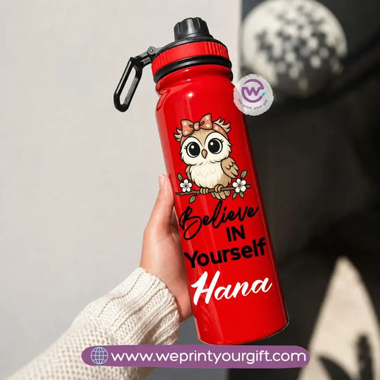 Sports Thermal Bottle with Cute Owl Designs – 800 ml & 1000 ml