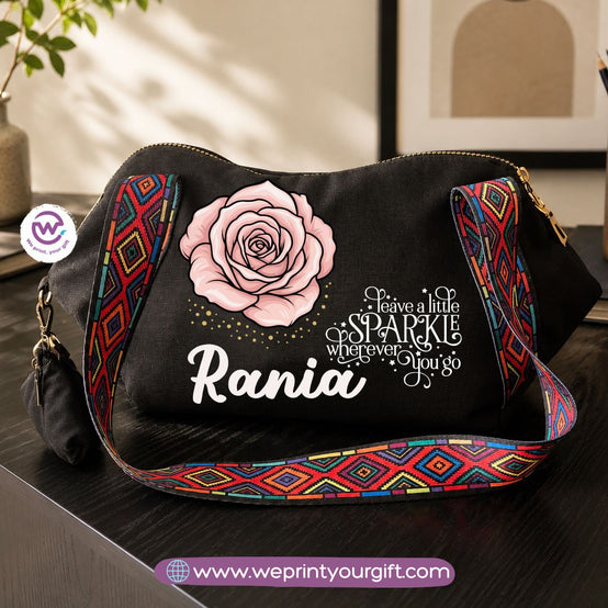 Motivational Digital Art Shoulder Bag & Pouch Set
