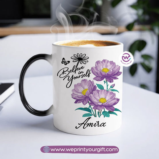 Color-Changing Magic Mug – Inspirational Floral Design | Personalized Gift