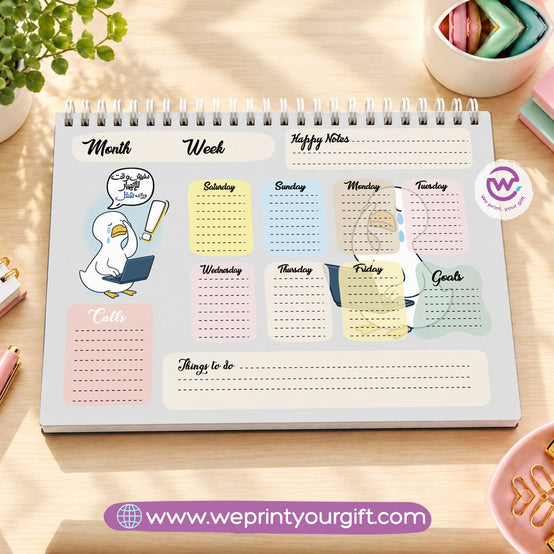Funny Duck Planner Set – Weekly & Yearly Planning Bundle