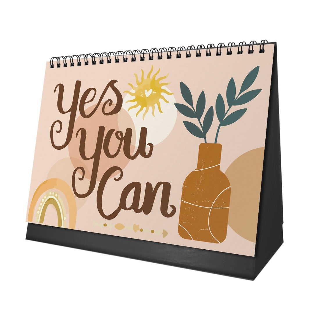 Boho 2027 Desk Calendar – Earthy Tones & Artistic Details