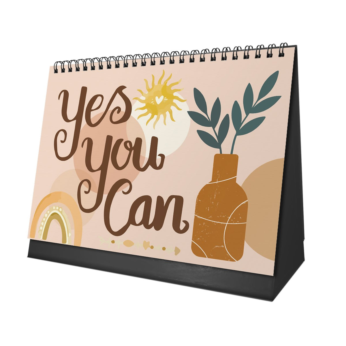 Boho 2027 Desk Calendar – Earthy Tones & Artistic Details