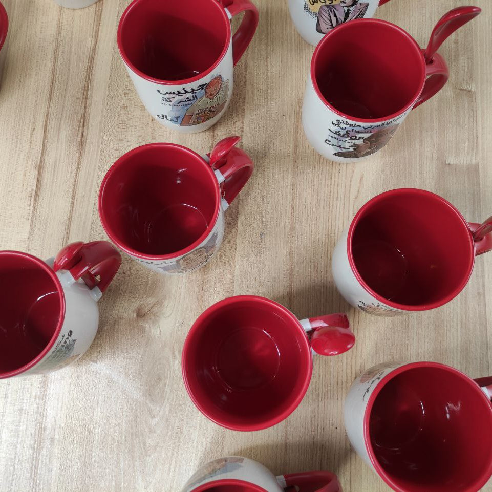 Red Mug with Spoon- Buy 2 get 1 Free