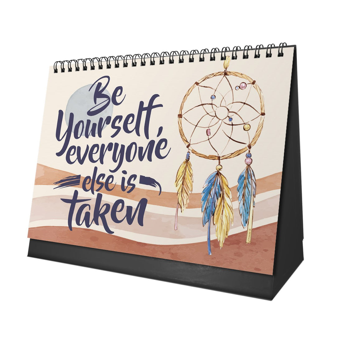 Boho 2027 Desk Calendar – Earthy Tones & Artistic Details