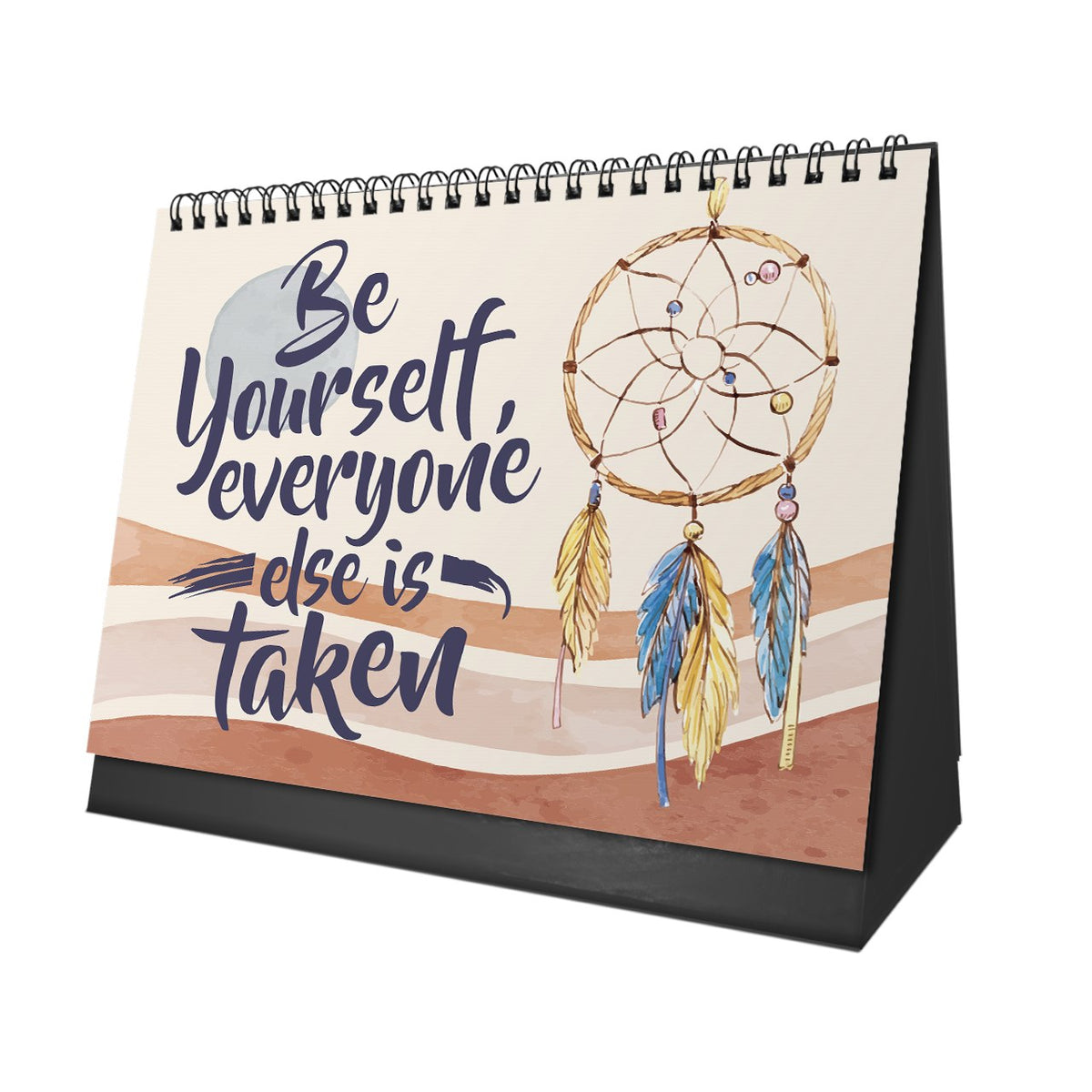 Boho 2027 Desk Calendar – Earthy Tones & Artistic Details