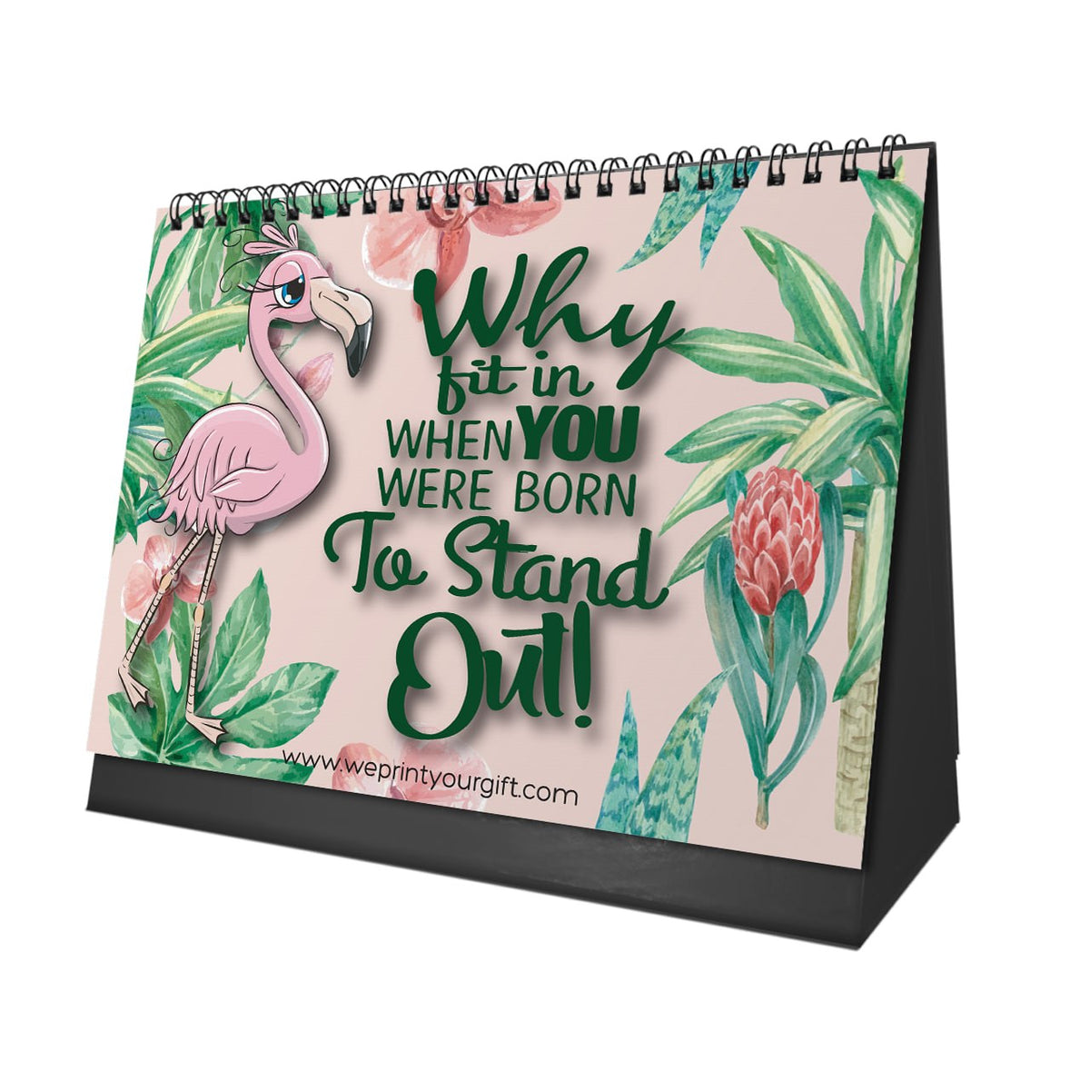 Flamingo 2027 Desk Calendar – Tropical Colours & Positive Moments