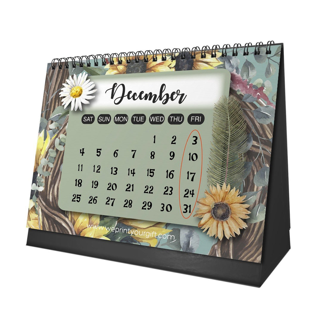Sunflower 2027 Desk Calendar – Golden Blooms & Brighter Days