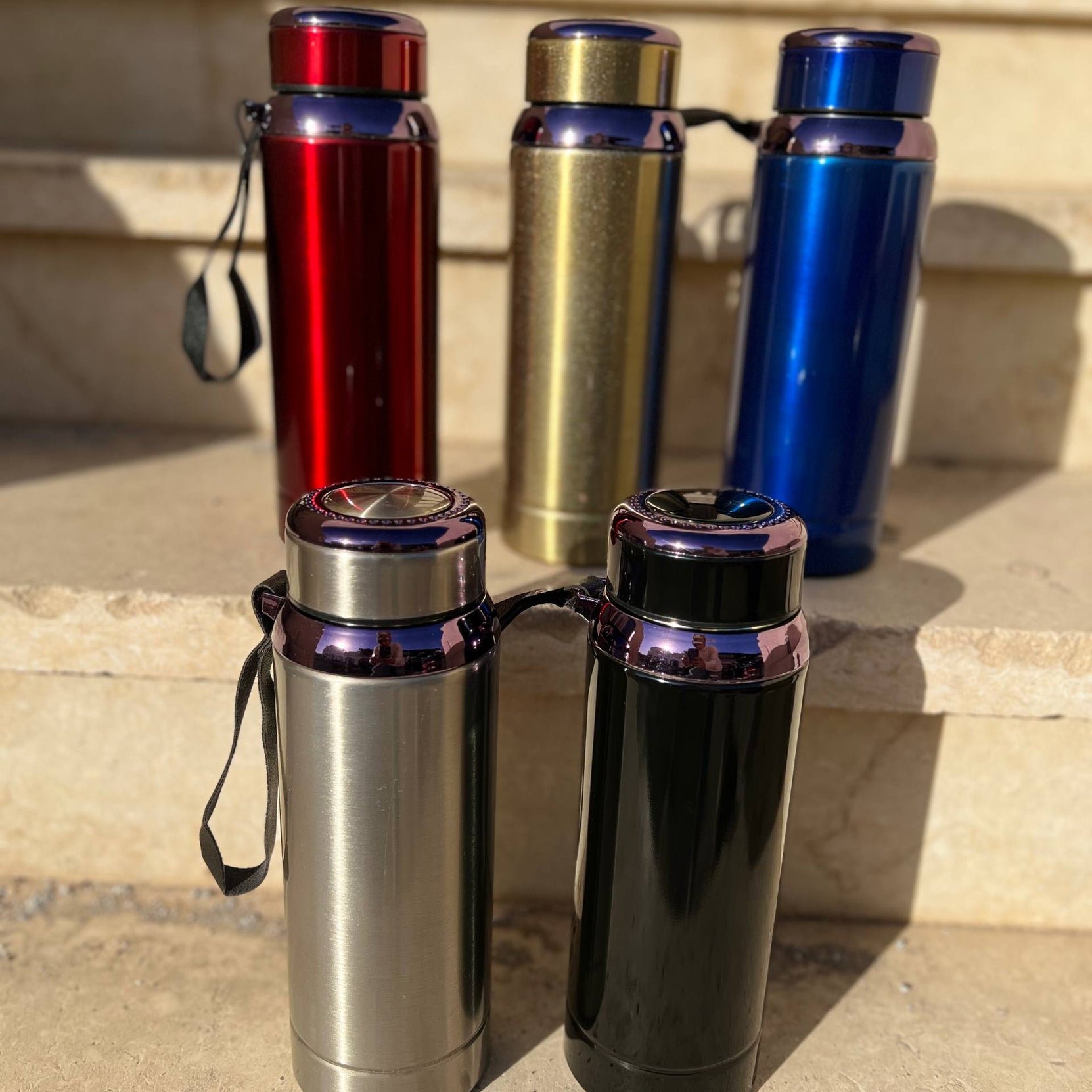 Stainless Steel Thermal Bottle with Strainer – 800 ml - Customization Options