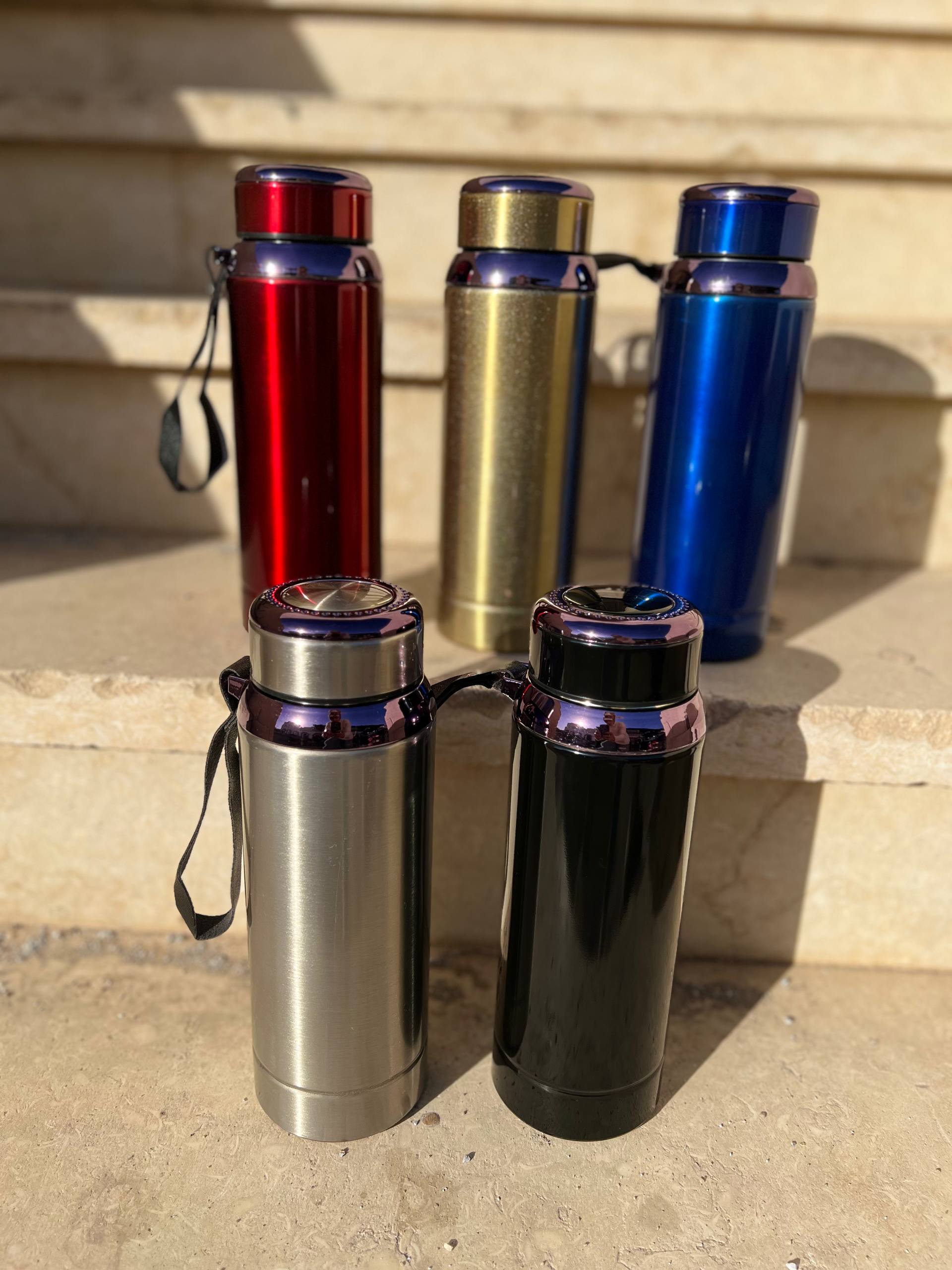Stainless Steel Thermal Bottle with Strainer – 800 ml - Customization Options