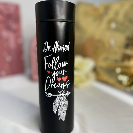 Digital Stainless Steel Thermos with Touch Screen –Sticker Print-Buy 2 Get 1 free