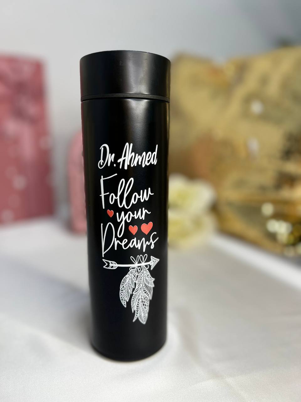 Digital Stainless Steel Thermos with Touch Screen –Sticker Print-Buy 2 Get 1 free