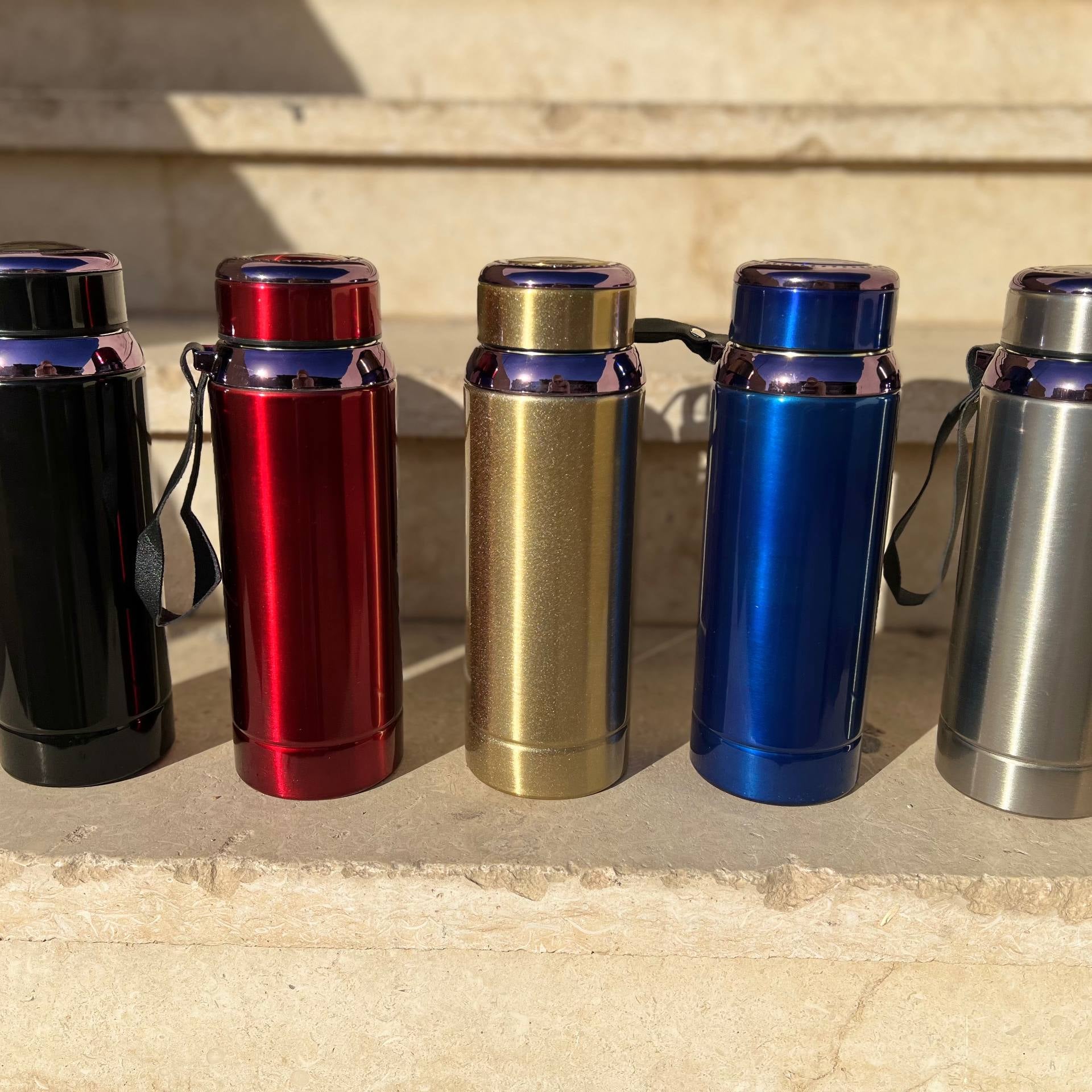 Stainless Steel Thermal Bottle with Strainer – 800 ml - Customization Options