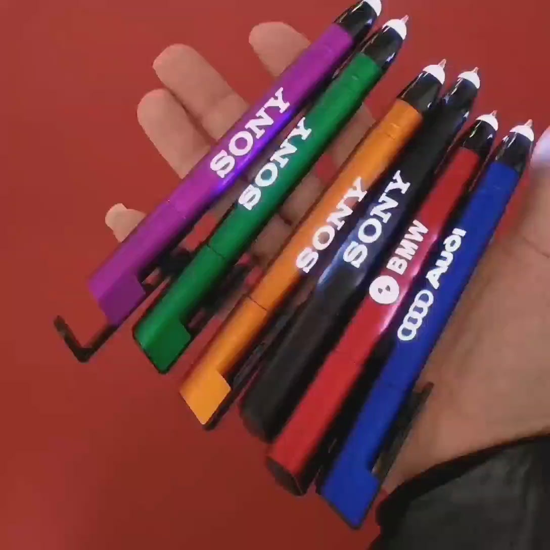 Multifunction Pen with Illuminated Logo & Mobile Phone Holder – Customization Options