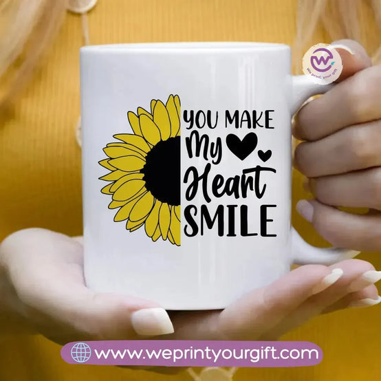 Printed Mug-Sunflower - WE PRINT