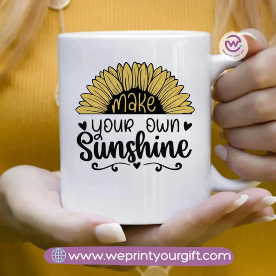 Printed Mug-Sunflower - WE PRINT