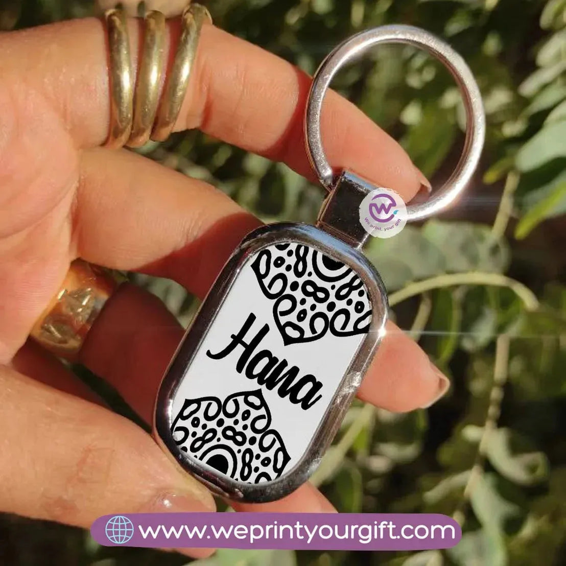 Rectangular Metal Key-Chain- Names - WE PRINT
