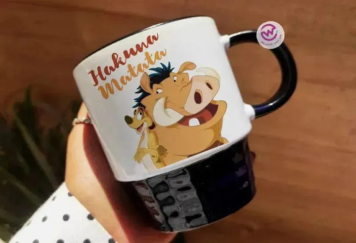 Ribbed Mug - Black - Lion King - WE PRINT