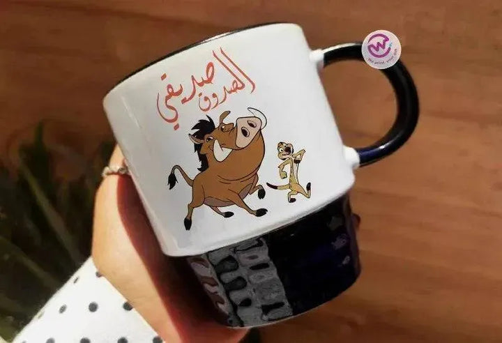 Ribbed Mug - Black - Lion King - WE PRINT