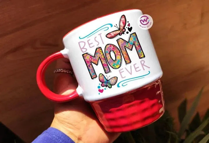 Ribbed Mug - Black -Mother's Day Designs - WE PRINT