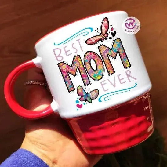 Ribbed Mug - Black -Mother's Day Designs - WE PRINT