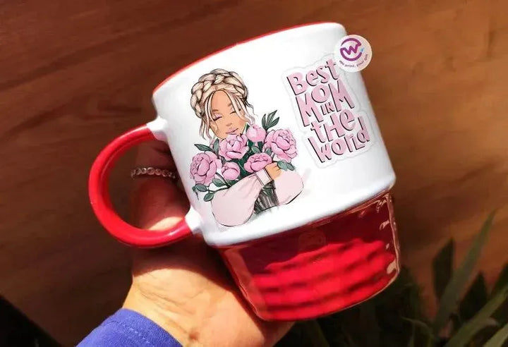 Ribbed Mug - Black -Mother's Day Designs - WE PRINT