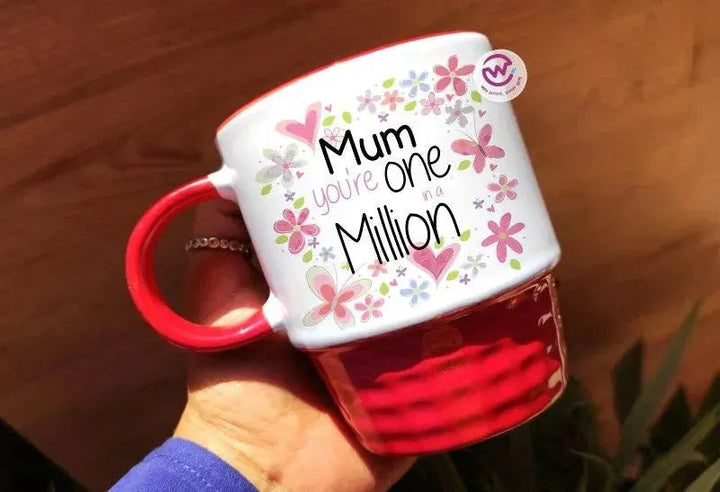 Ribbed Mug - Black -Mother's Day Designs - WE PRINT