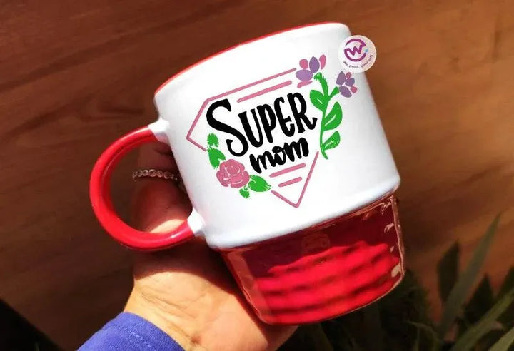 Ribbed Mug - Black -Mother's Day Designs - WE PRINT