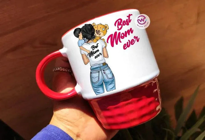 Ribbed Mug - Black -Mother's Day Designs - WE PRINT