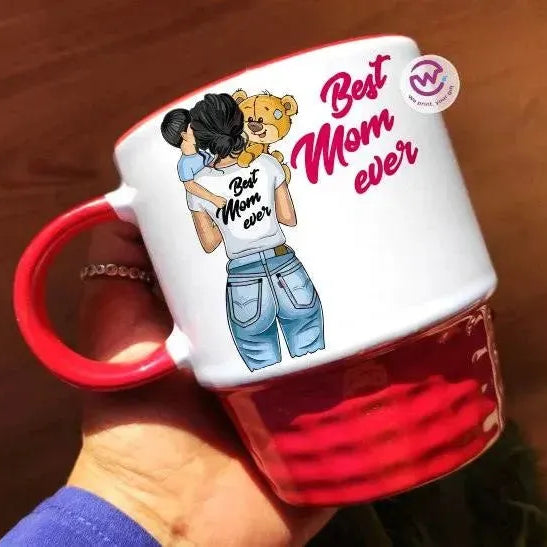 Ribbed Mug - Black -Mother's Day Designs - WE PRINT