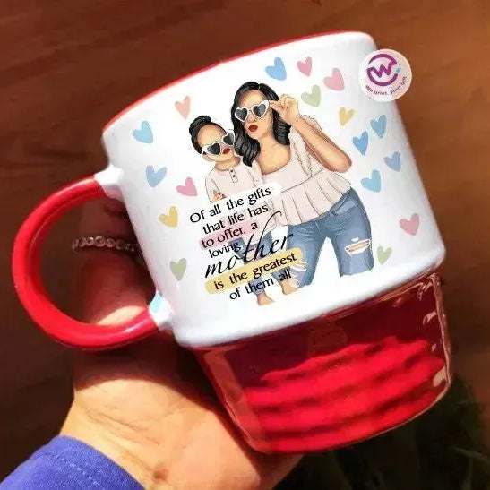 Ribbed Mug - Black -Mother's Day Designs - WE PRINT