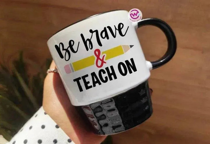 Ribbed Mug - Black - Teacher - WE PRINT