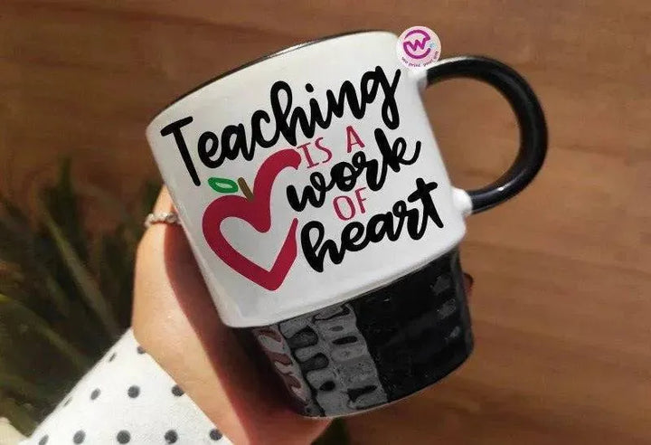 Ribbed Mug - Black - Teacher - WE PRINT