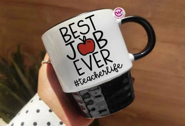 Ribbed Mug - Black - Teacher - WE PRINT