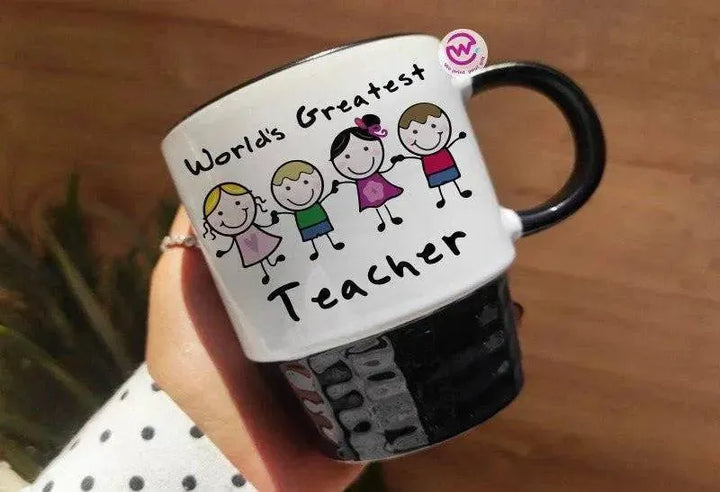 Ribbed Mug - Black - Teacher - WE PRINT