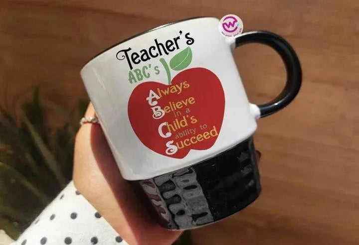 Ribbed Mug - Black - Teacher - WE PRINT