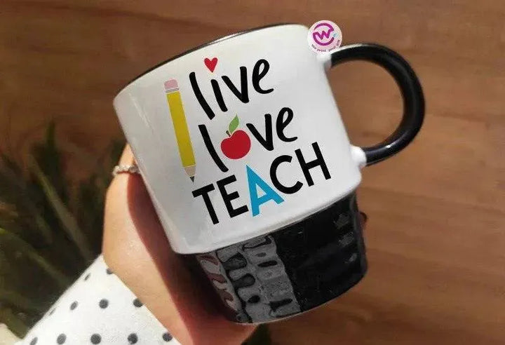 Ribbed Mug - Black - Teacher - WE PRINT