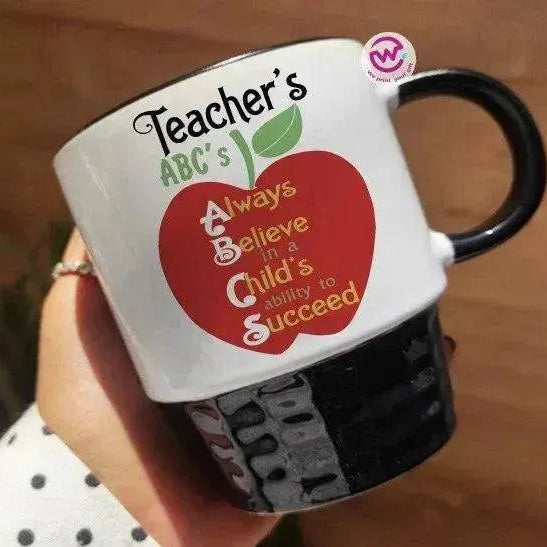 Ribbed Mug - Black - Teacher - WE PRINT