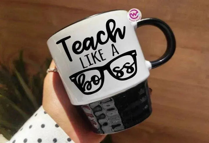 Ribbed Mug - Black - Teacher - WE PRINT