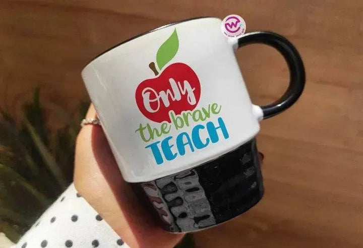 Ribbed Mug - Black - Teacher - WE PRINT