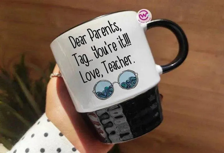 Ribbed Mug - Black - Teacher - WE PRINT