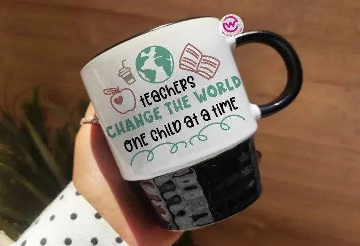 Ribbed Mug - Black - Teacher - WE PRINT