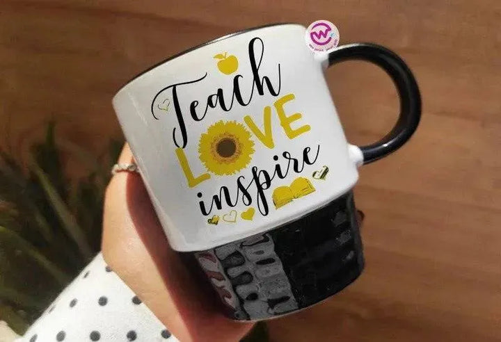 Ribbed Mug - Black - Teacher - WE PRINT