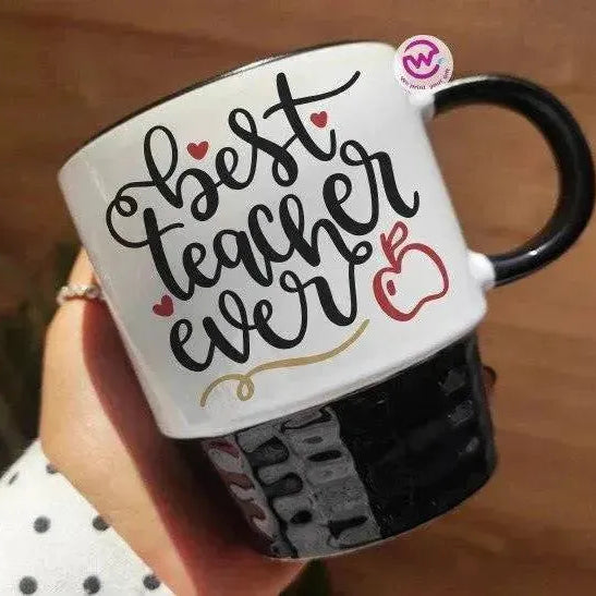 Ribbed Mug - Black - Teacher - WE PRINT